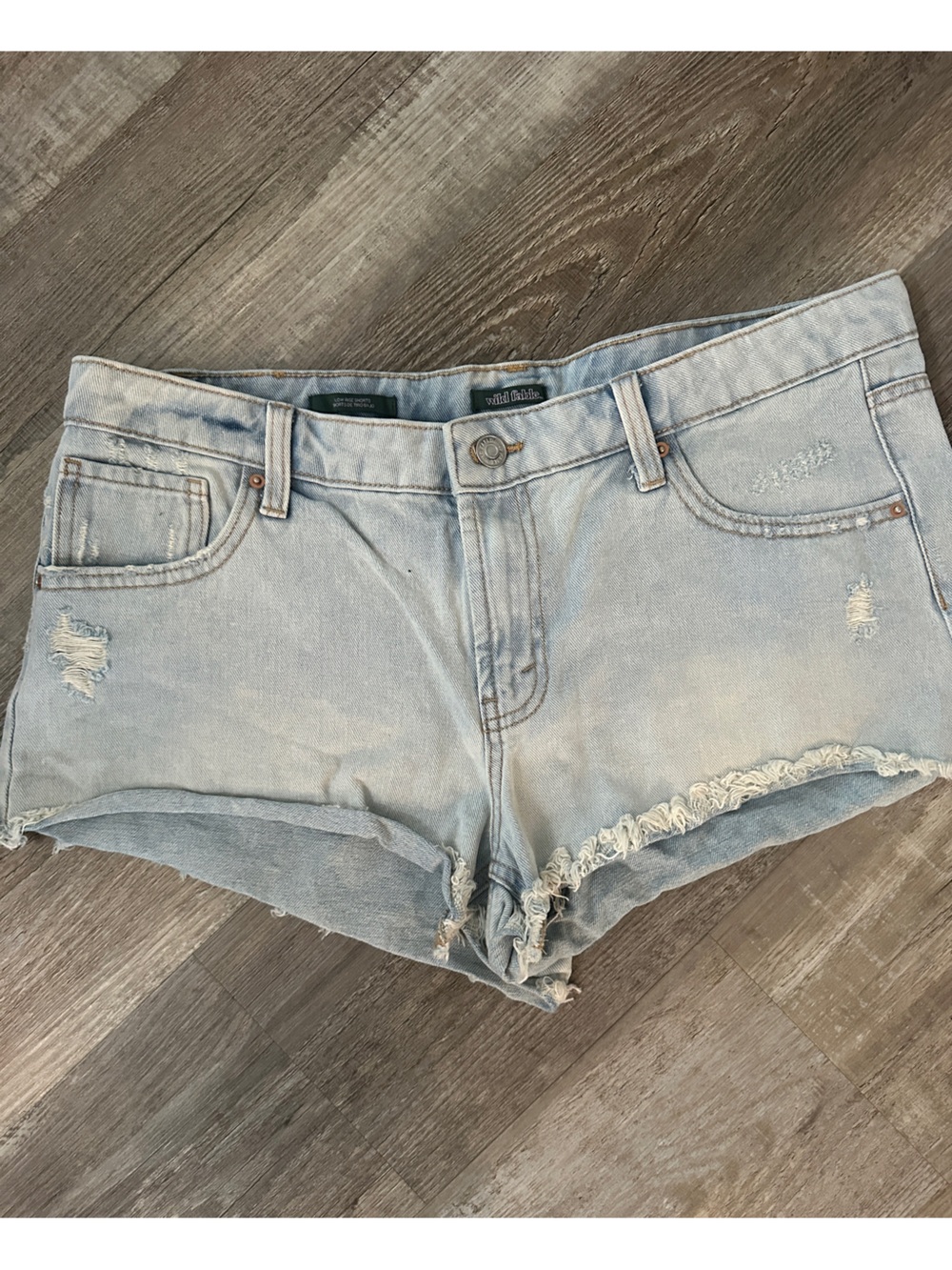 wild fable Light Wash Distressed Denim Shorts